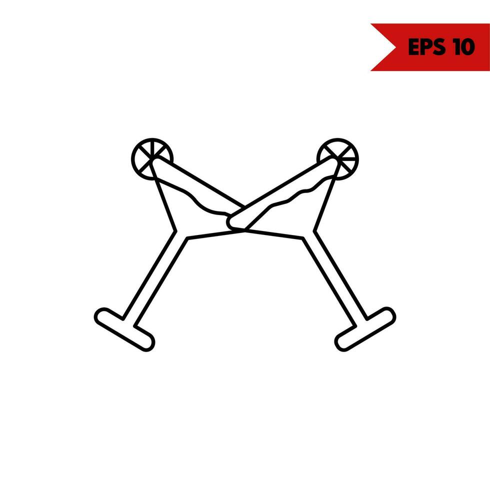 Illustration des Symbols für die Getränkelinie vektor