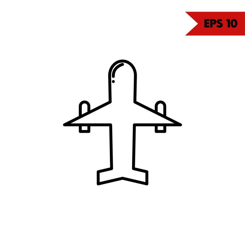 Illustration des Symbols für die Flugzeuglinie vektor