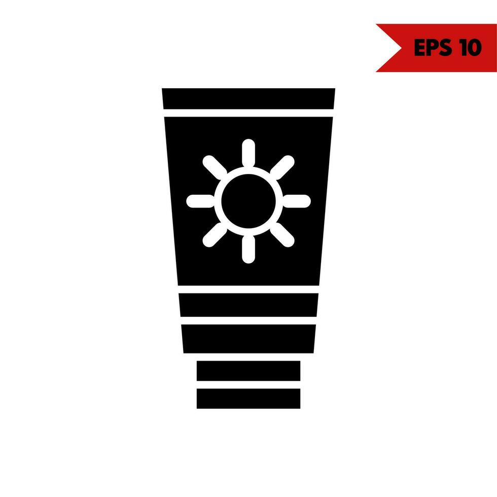 Illustration des Sonnenschutz-Glyphen-Symbols vektor