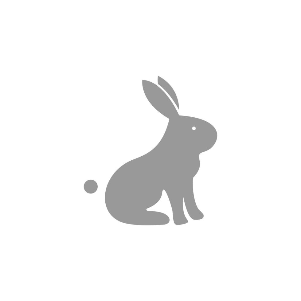 niedliches kaninchen-cartoon-logo-design vektor