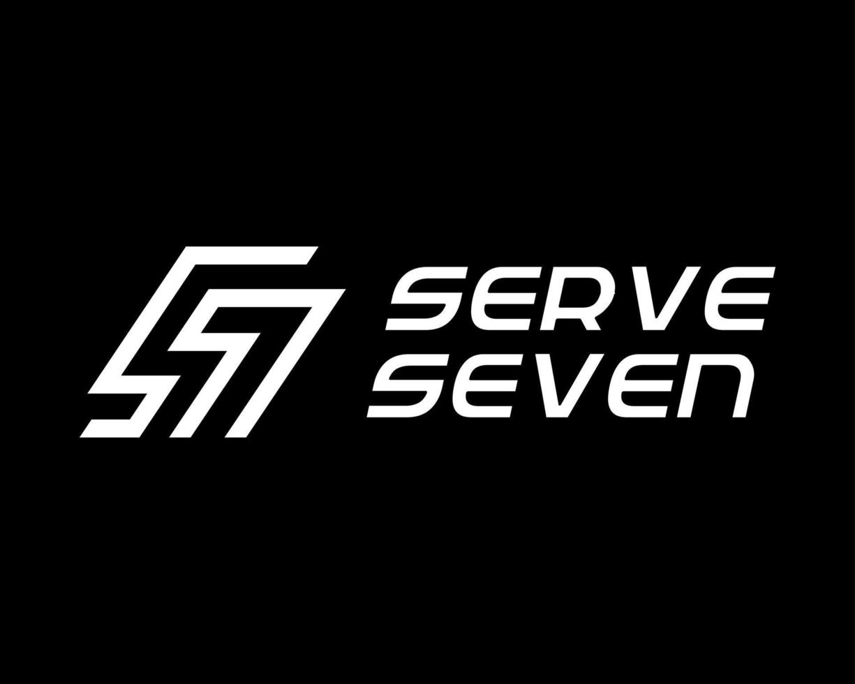 brev s7 7s siffra linje abstrakt modern framtida samtida geometrisk minimal vektor logotyp design