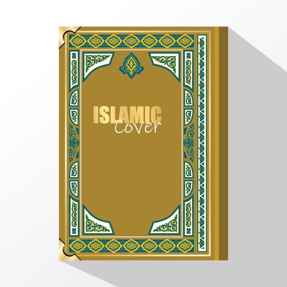 Koran-Buchcover-Design, dekoratives Design im islamischen arabischen Stil vektor