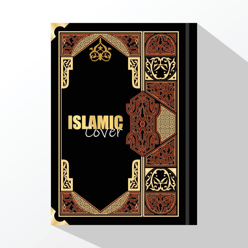 Koran-Buchcover-Design, dekoratives Design im islamischen arabischen Stil vektor