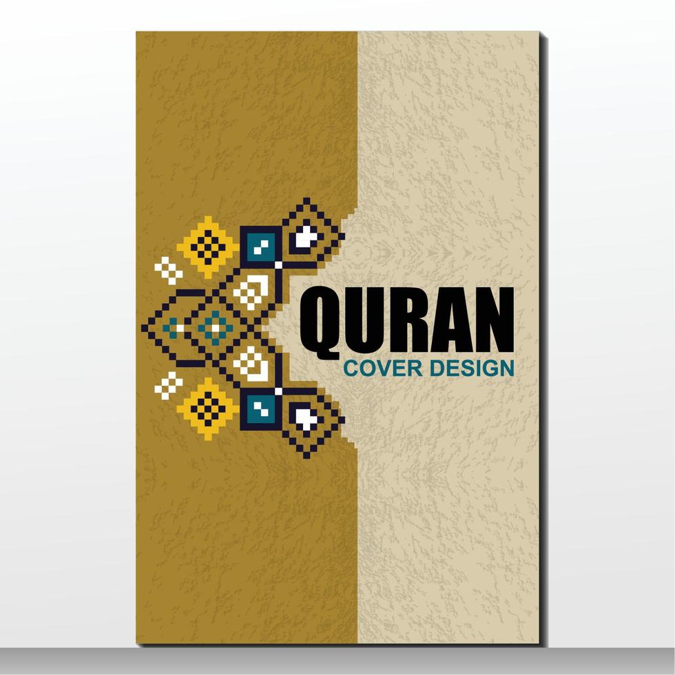 Koran-Buchcover-Design, dekoratives Design im islamischen arabischen Stil vektor