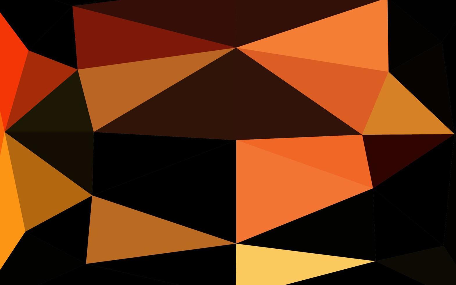 hellgelb, orange vektor abstraktes polygonales Layout.