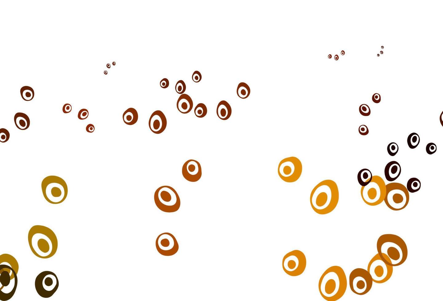 hellgelbes, orangefarbenes Vektorlayout mit Kreisformen. vektor