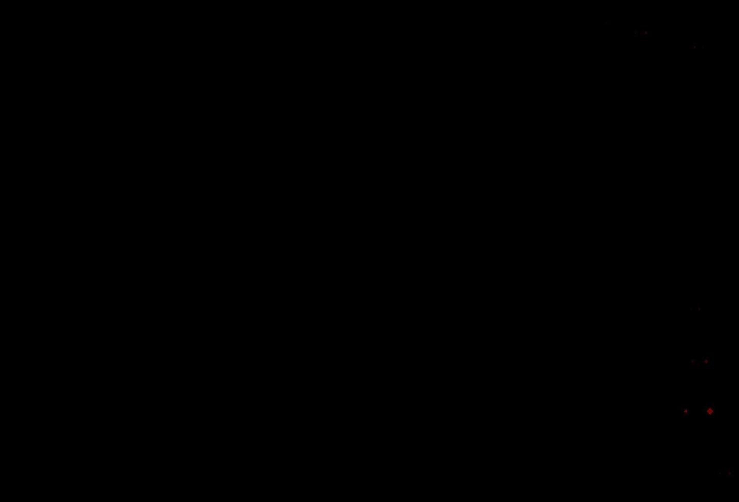 dunkelroter Vektorhintergrund mit Dreiecken, Kreisen, Würfeln. vektor