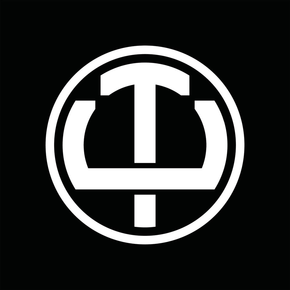 tu logotyp monogram design mall vektor