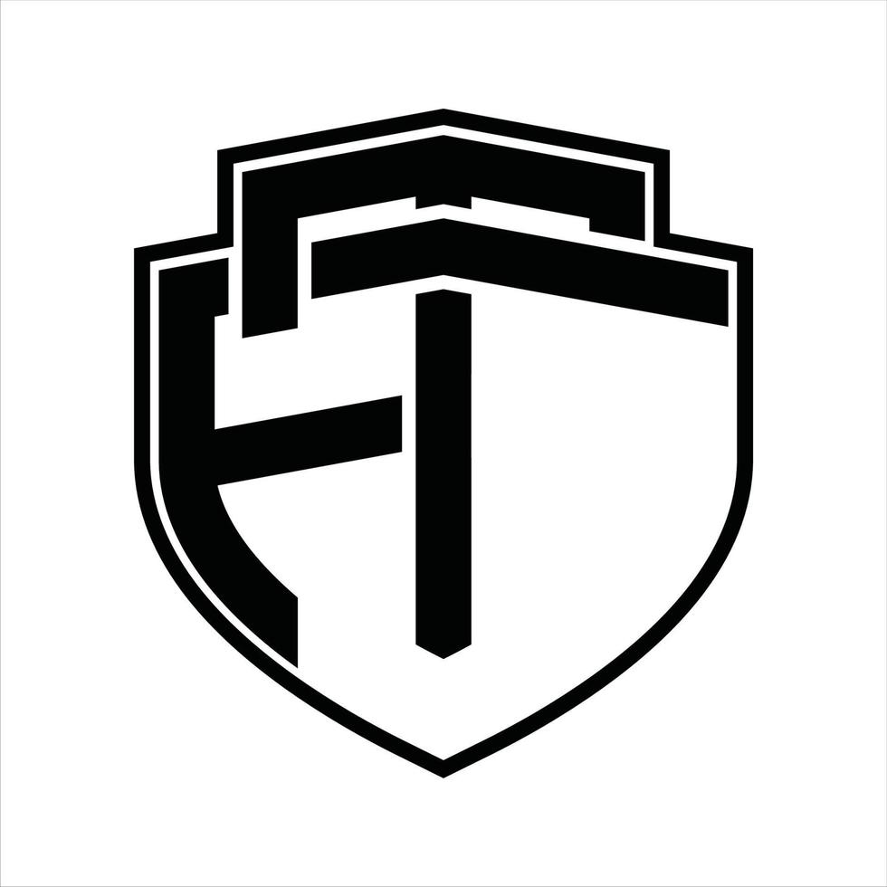 tf logotyp monogram årgång design mall vektor