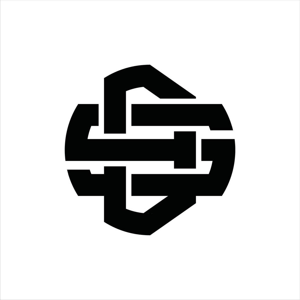 ds-Logo-Monogramm-Design-Vorlage vektor