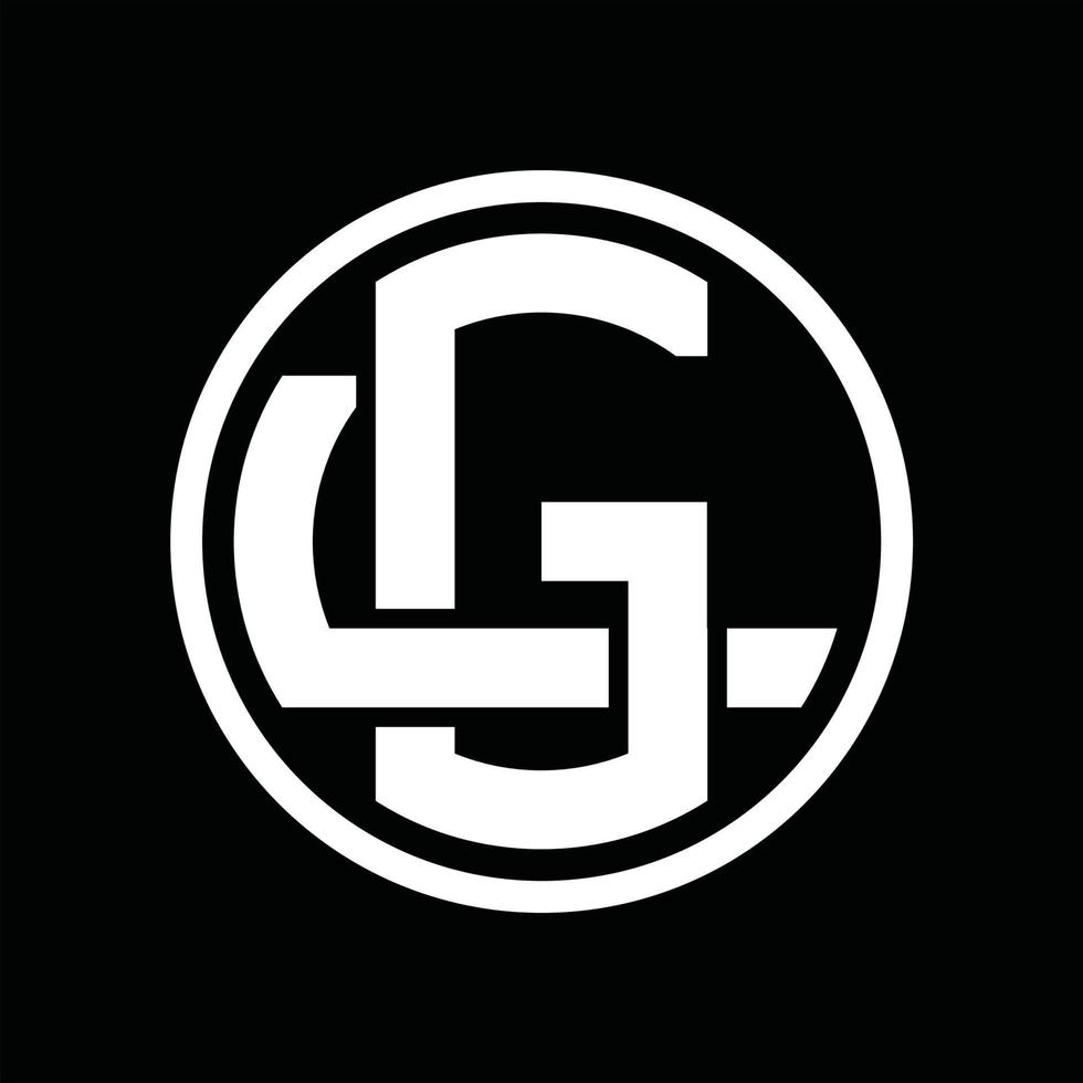 gl-Logo-Monogramm-Design-Vorlage vektor