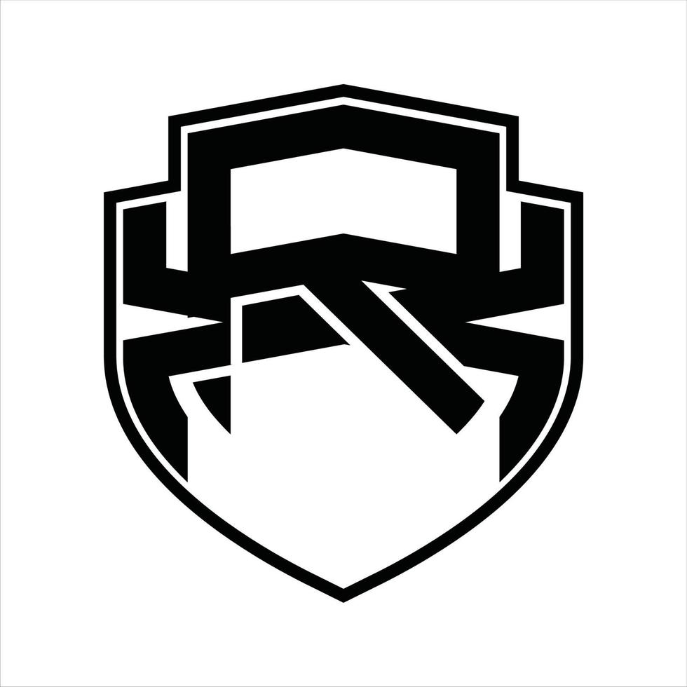 rx logotyp monogram årgång design mall vektor