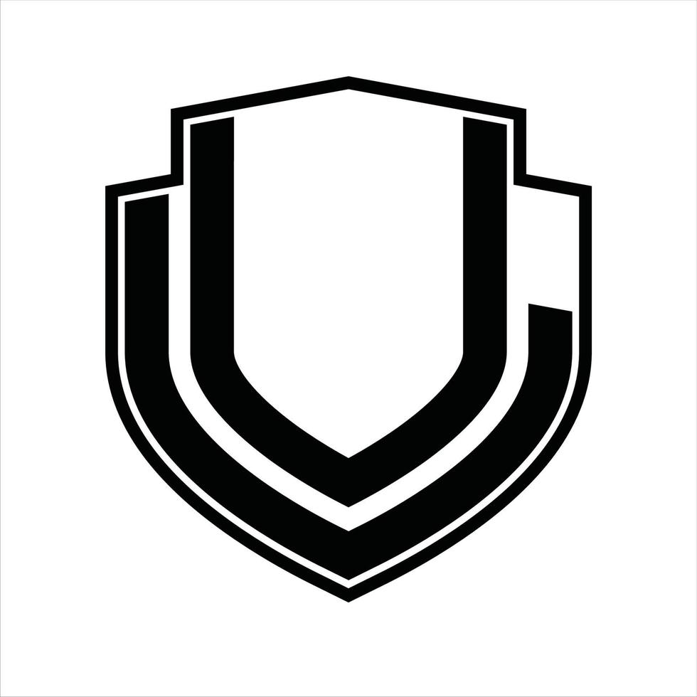 UL-Logo-Monogramm-Vintage-Design-Vorlage vektor