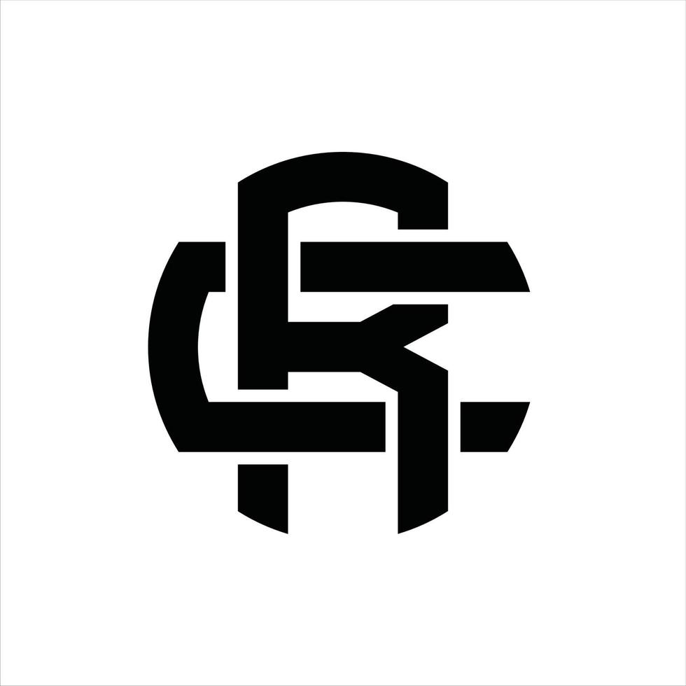rc-Logo-Monogramm-Design-Vorlage vektor