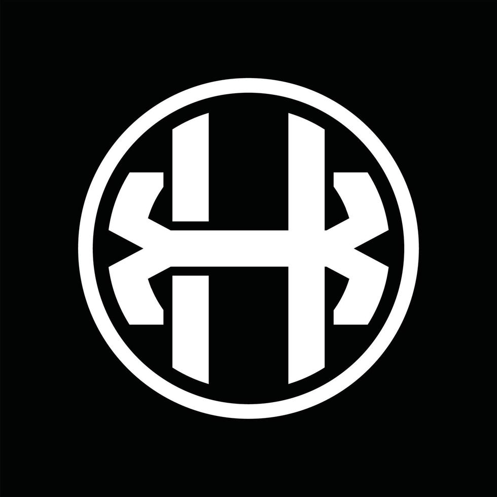 hx logotyp monogram design mall vektor