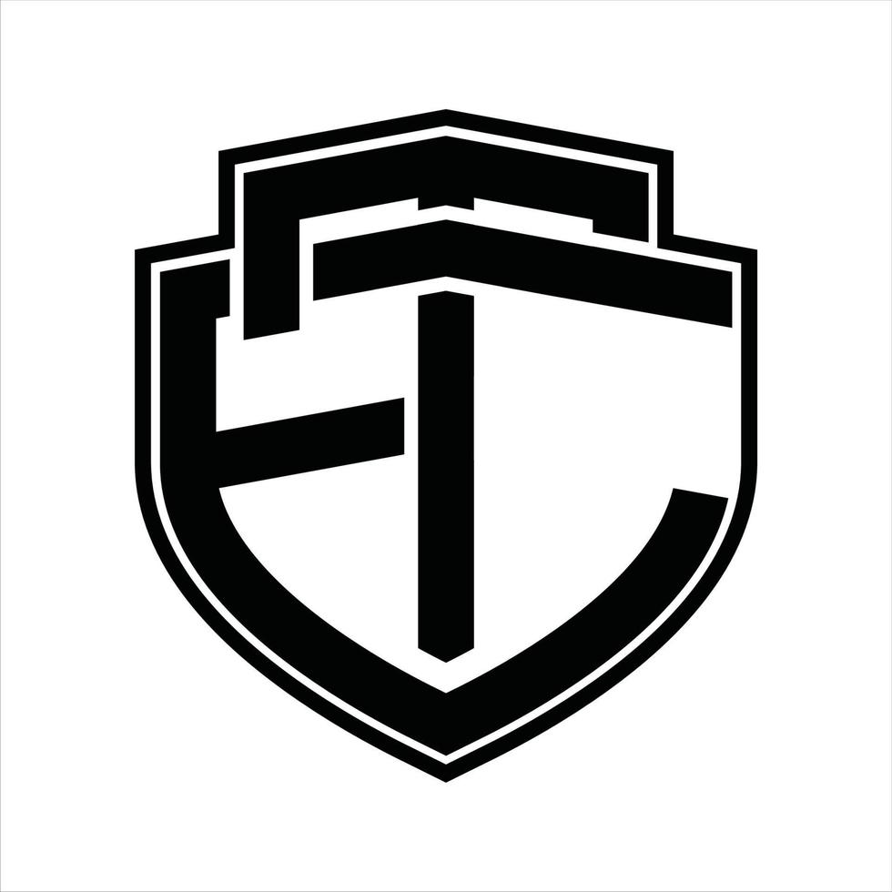 te-Logo-Monogramm-Vintage-Design-Vorlage vektor