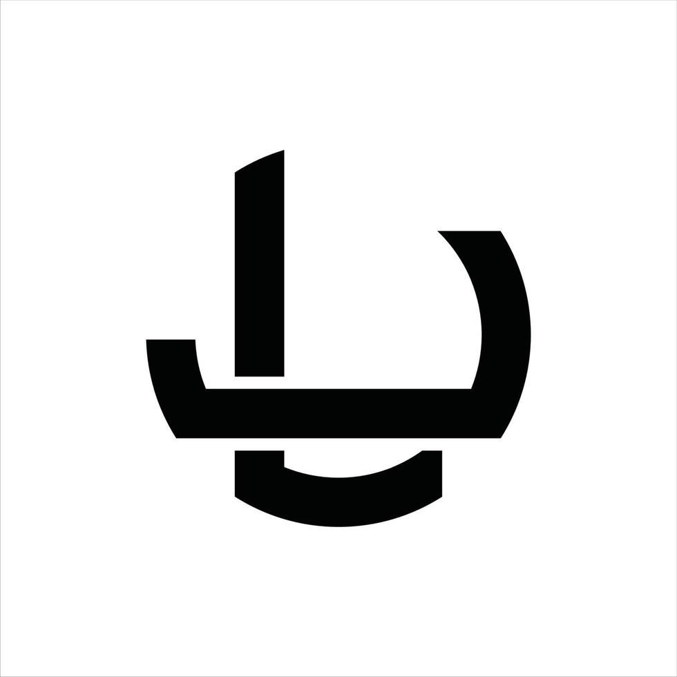 lj logotyp monogram design mall vektor