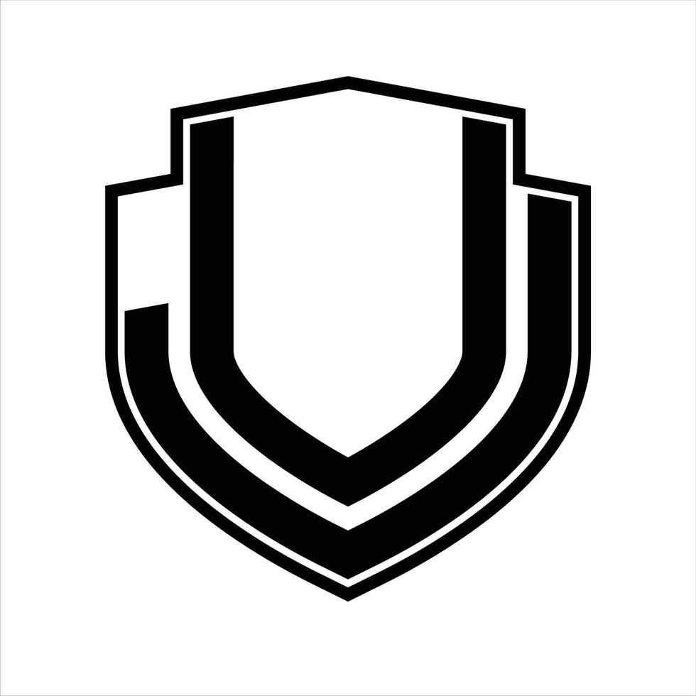 Uj-Logo-Monogramm-Vintage-Design-Vorlage vektor