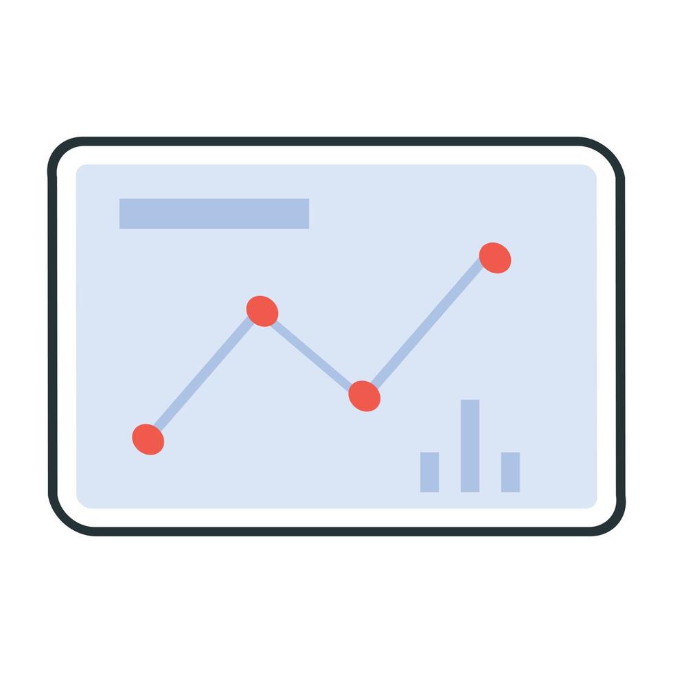 trendig platt ikon av webb analys vektor