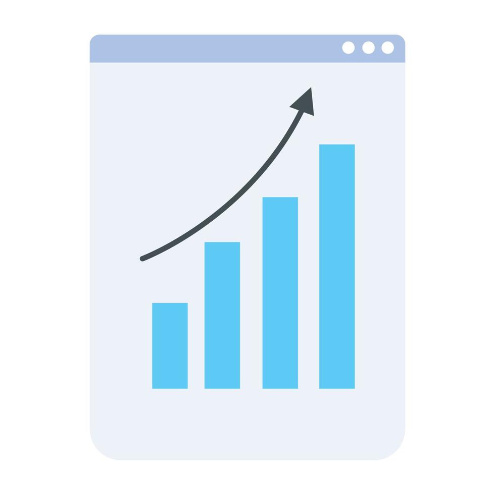 trendig platt ikon av webb analys vektor