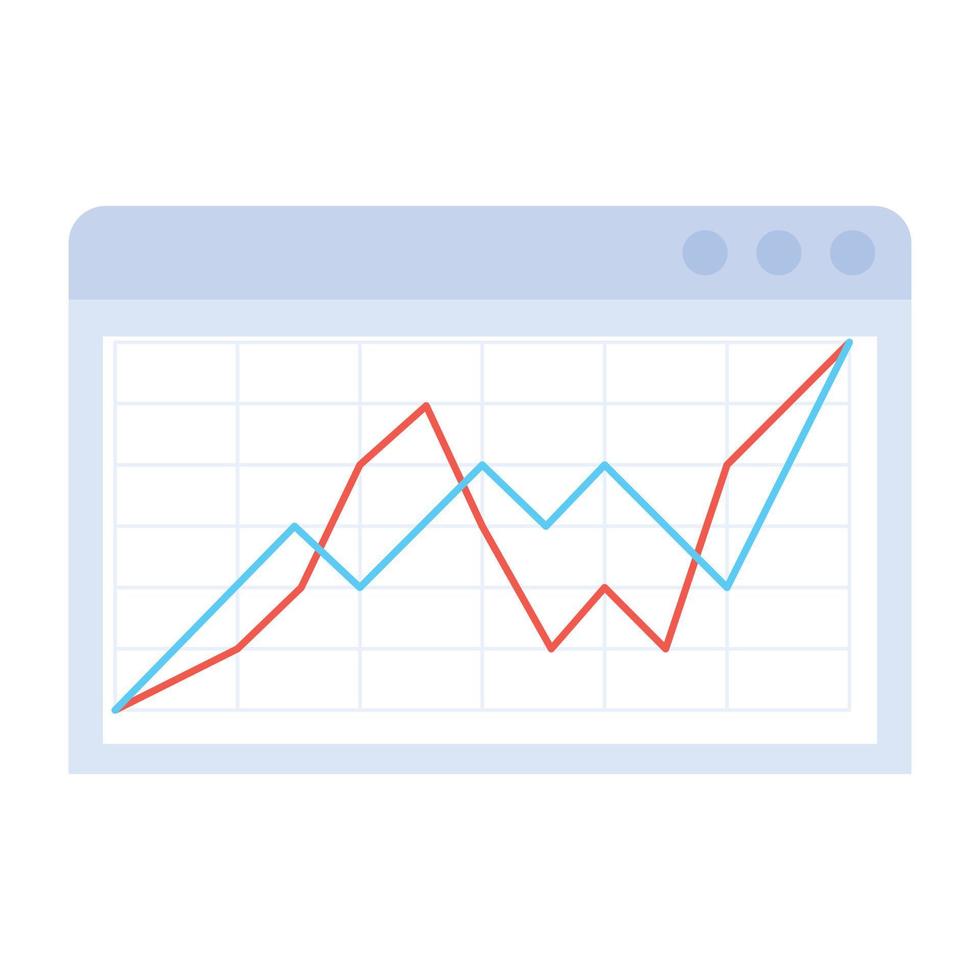 trendige flache Ikone der Webanalyse vektor