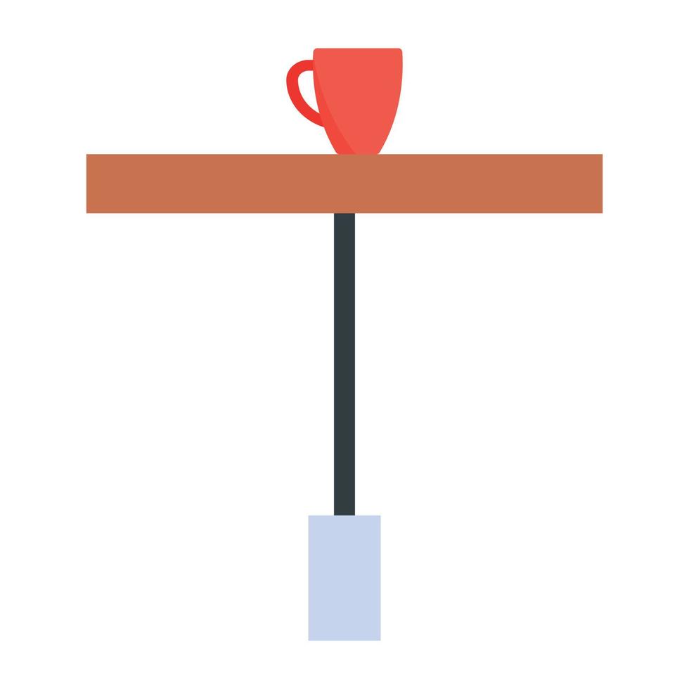 här är en platt ikon av kaffe tabell vektor