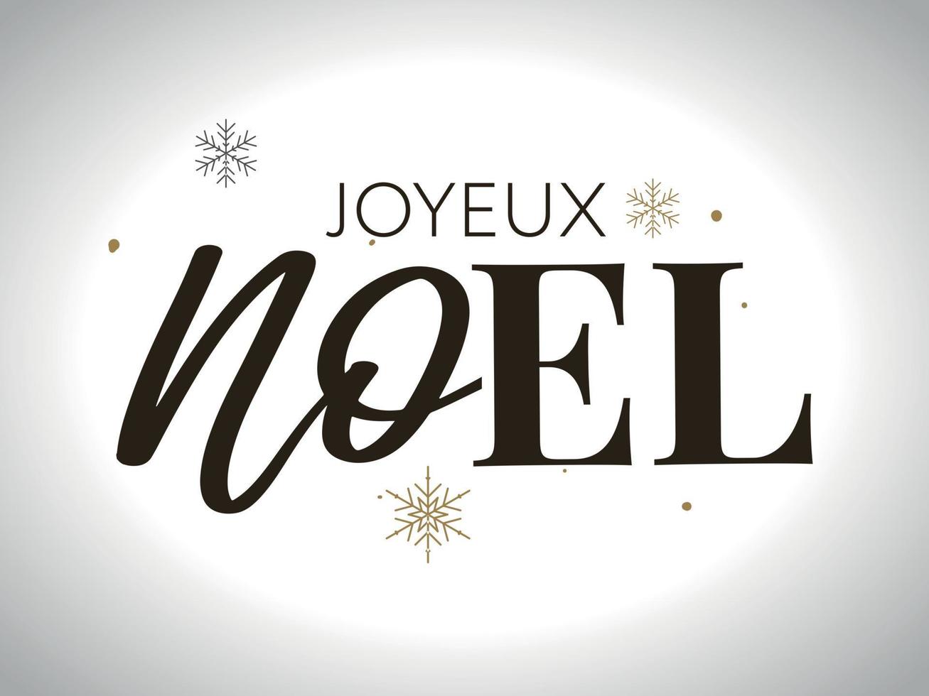 glad jul i franska språk. joyeux noel modern borsta vektor kalligrafi. hand dragen calligraphic fras isolerat på vit bakgrund. typografi för hälsning kort, vykort, affisch, baner.