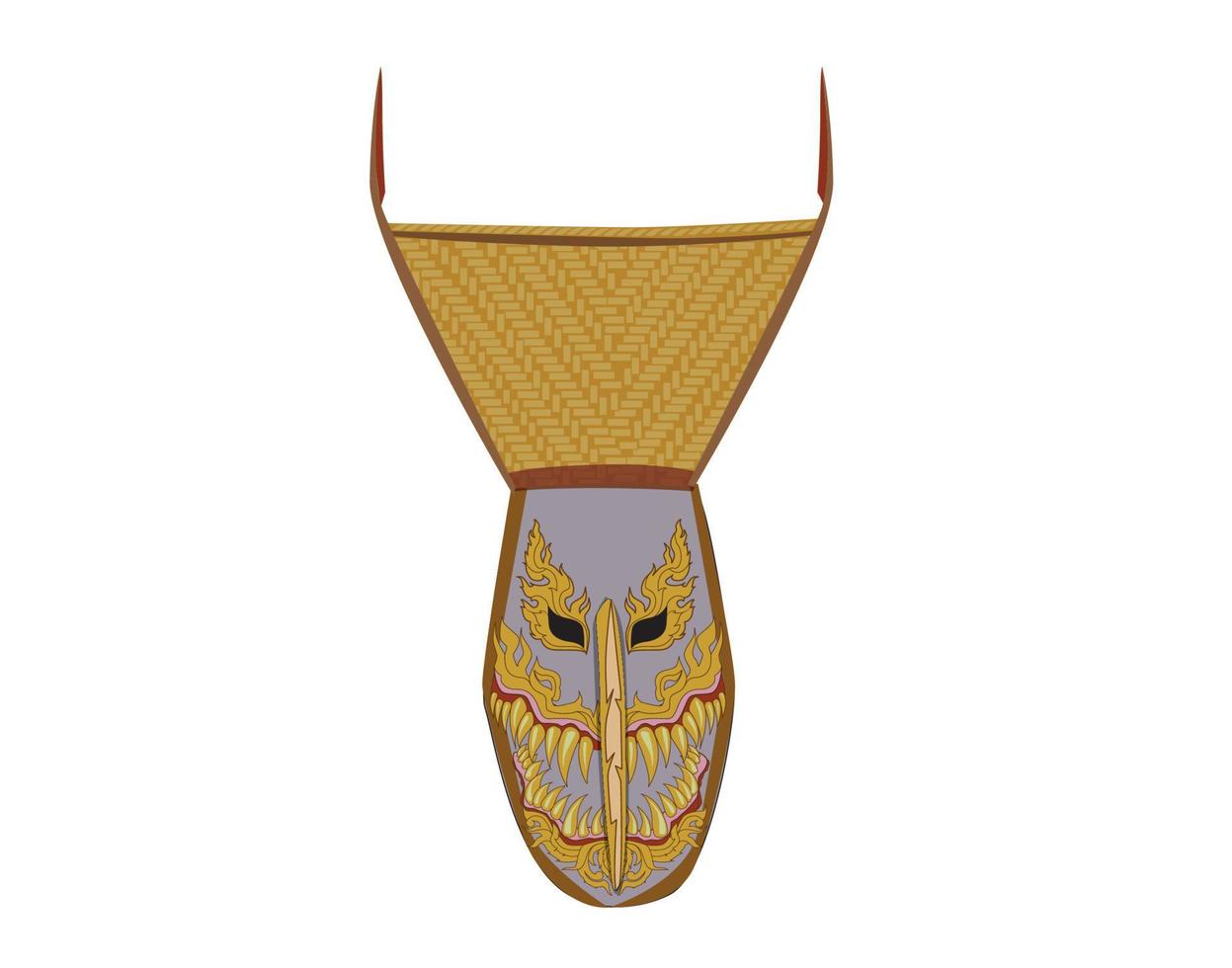 spöke mask vektor masker, bärande pinnar, två, på en vit bakgrund på de jäklar mosa festival, khon kaen öga festival