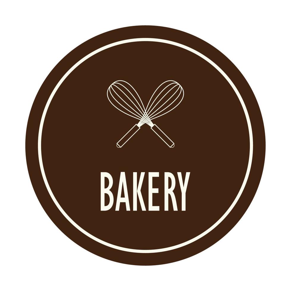 Bäckerei-Logo-Design. Bäckerei-Zeichen-Vektor. Schneebesen-Logo-Design. vektor