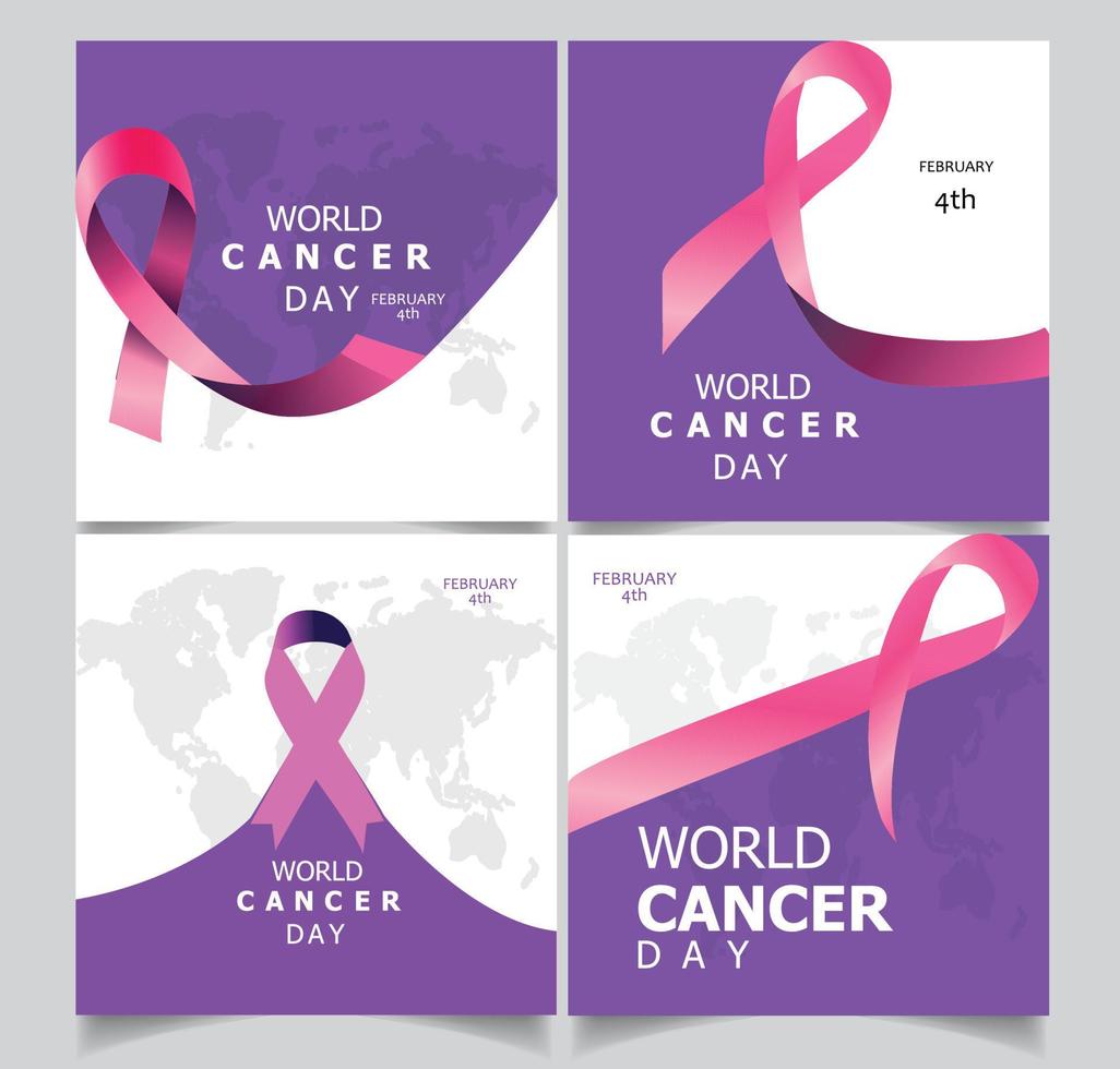 värld cancer dag vektor mall design