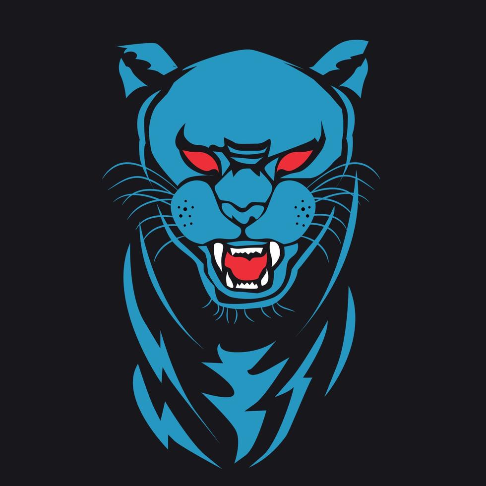 Panther-Illustration. Panther-Logo vektor