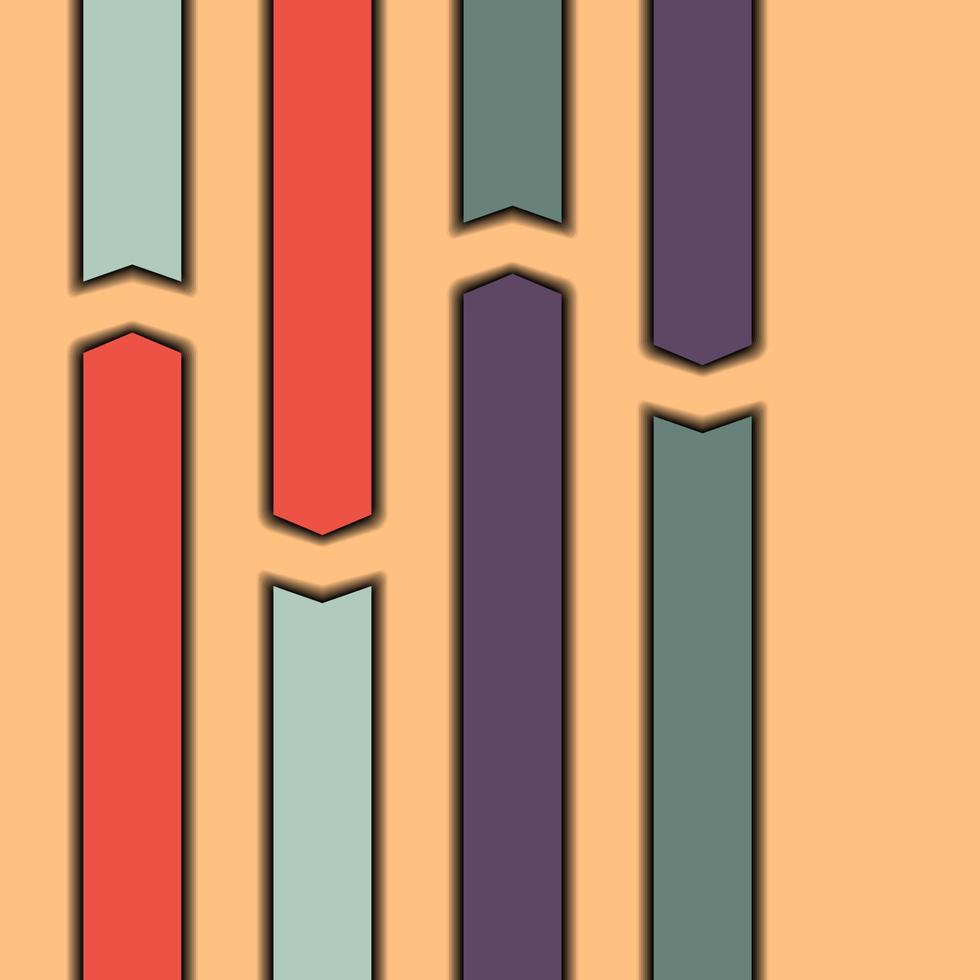 abstrakt vektor rader och pilar med skuggor. färgrik mall för reklam broschyr.