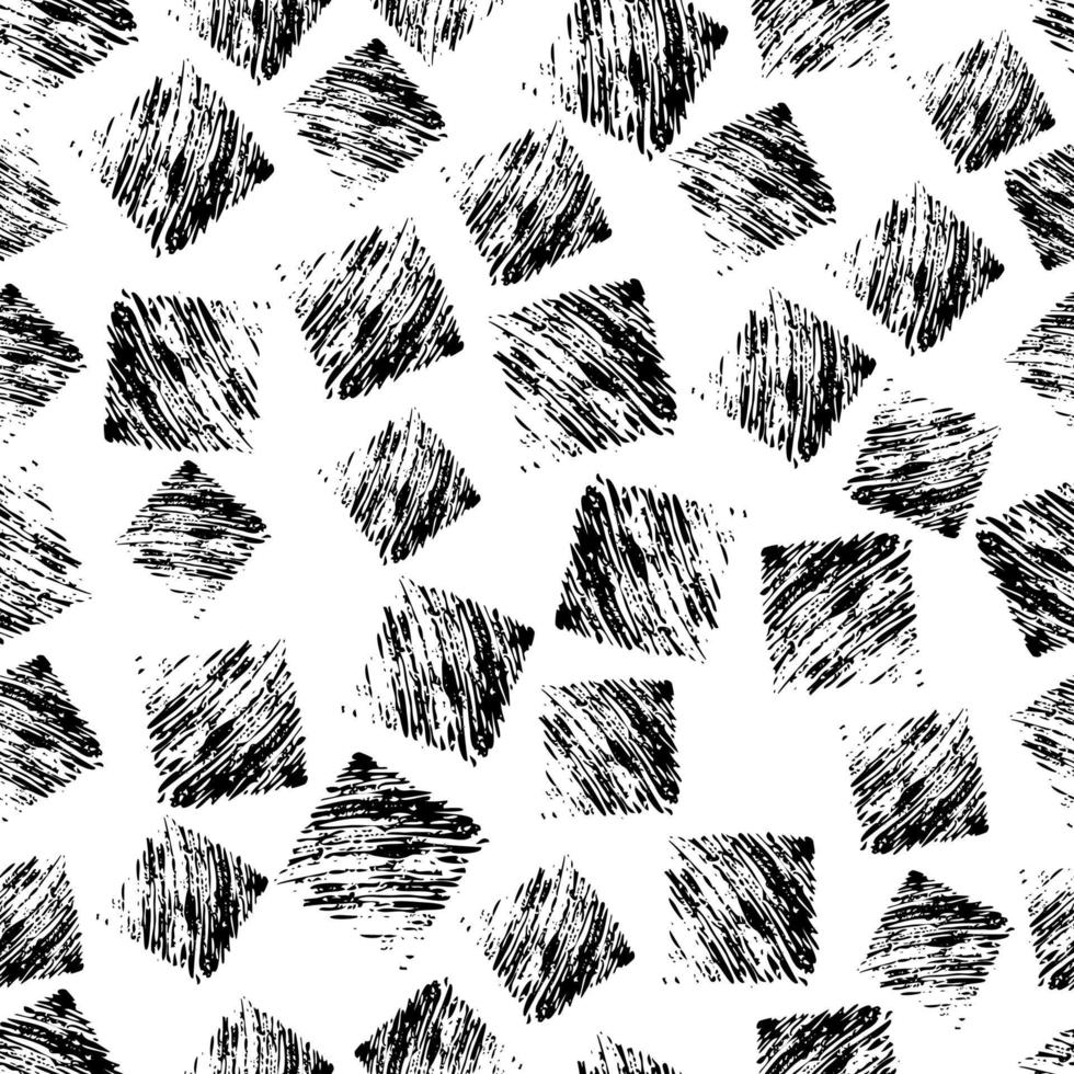 nahtloses muster mit handgezeichnetem schwarzem kritzelabstrich. abstrakte Grunge-Textur. Vektor-Illustration vektor