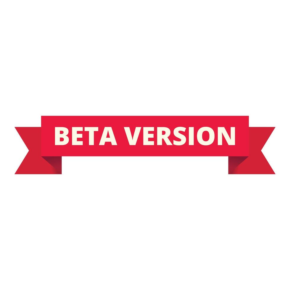 rote beta-version symbol cartoon vektor. Online-Computer vektor