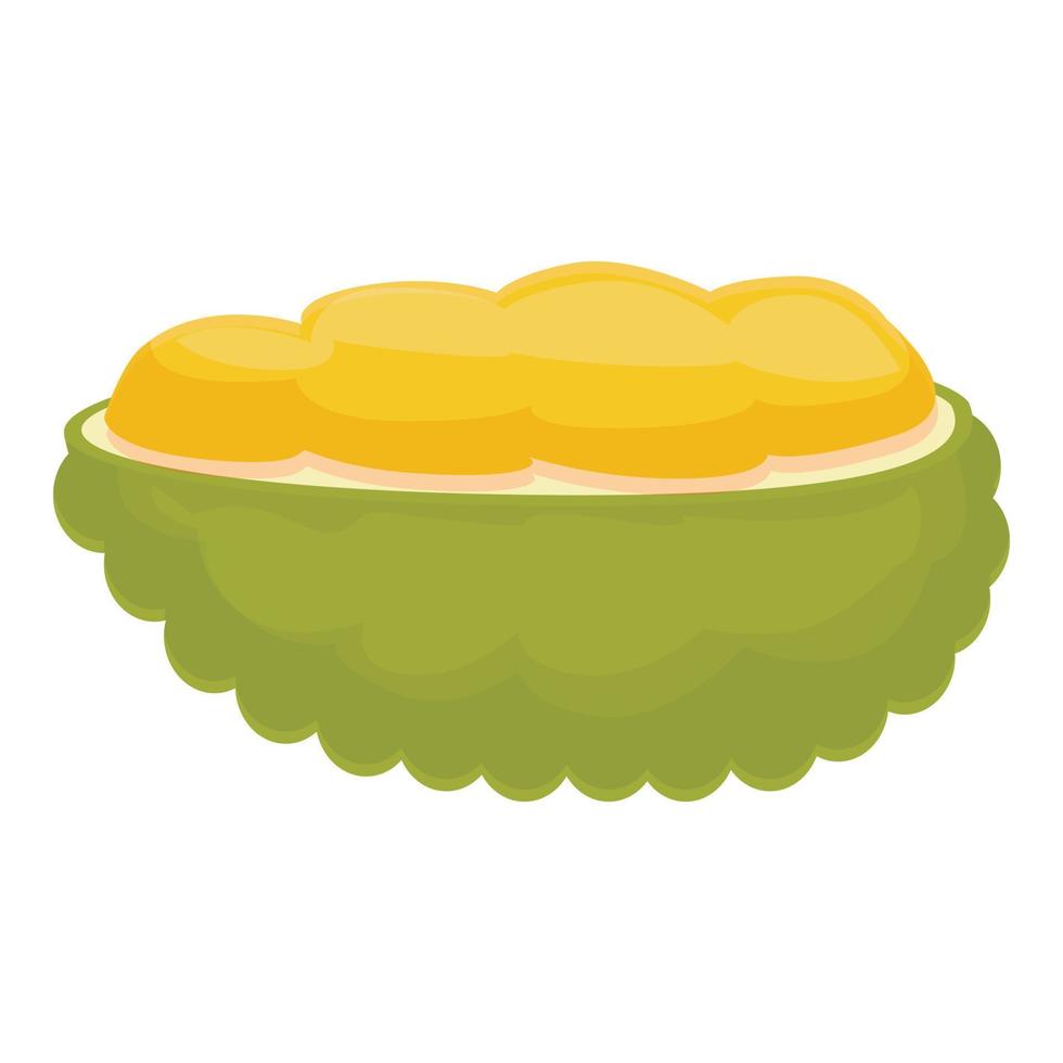 halv jackfrukter ikon tecknad serie vektor. frukt mat vektor