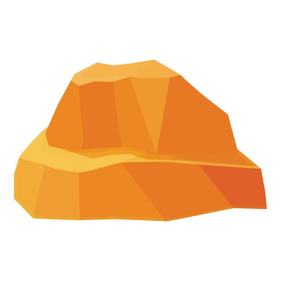 Bergfelsen-Symbol Cartoon-Vektor. Schlucht Klippe vektor