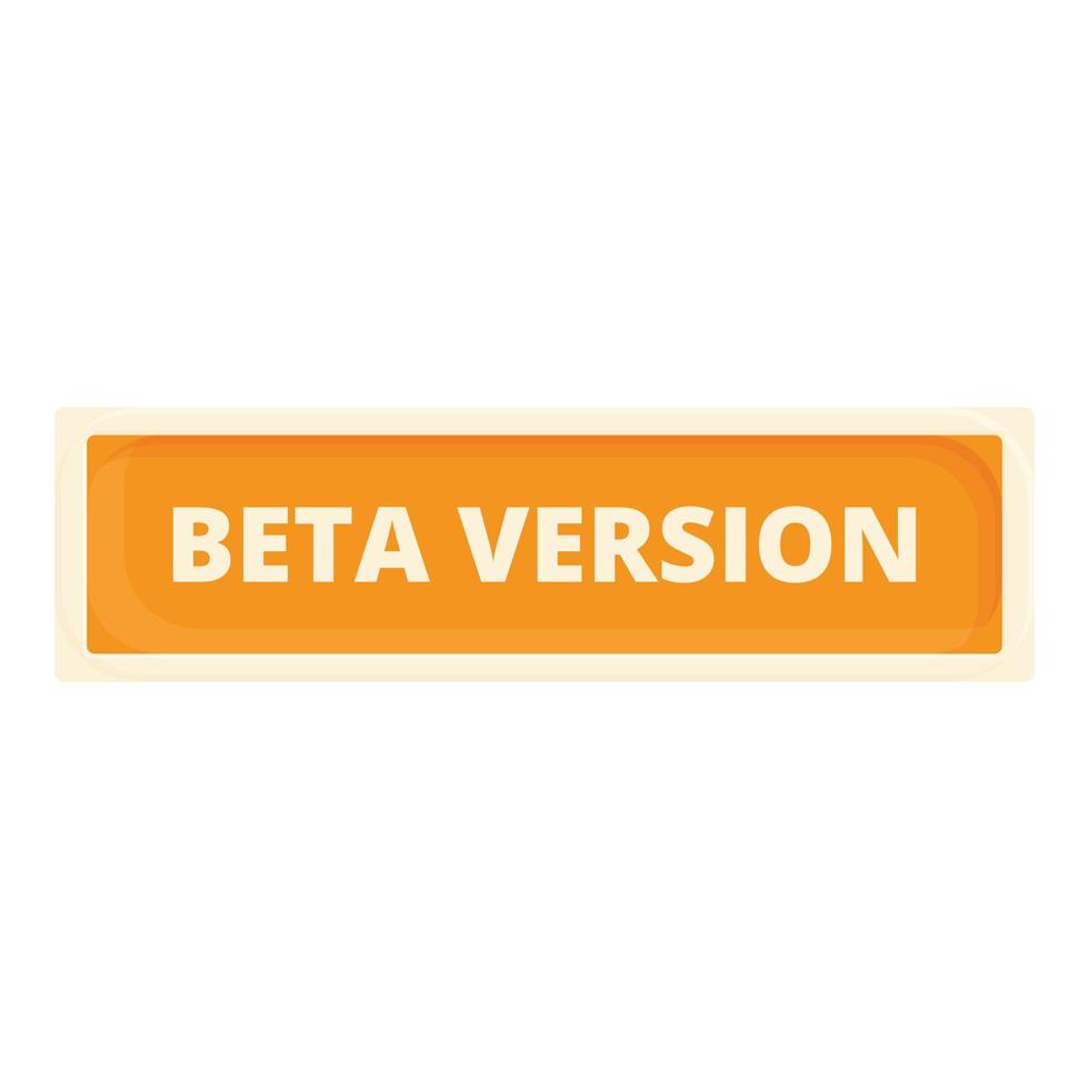 Beta-Version-Tag-Symbol Cartoon-Vektor. Computer-Upgrade vektor