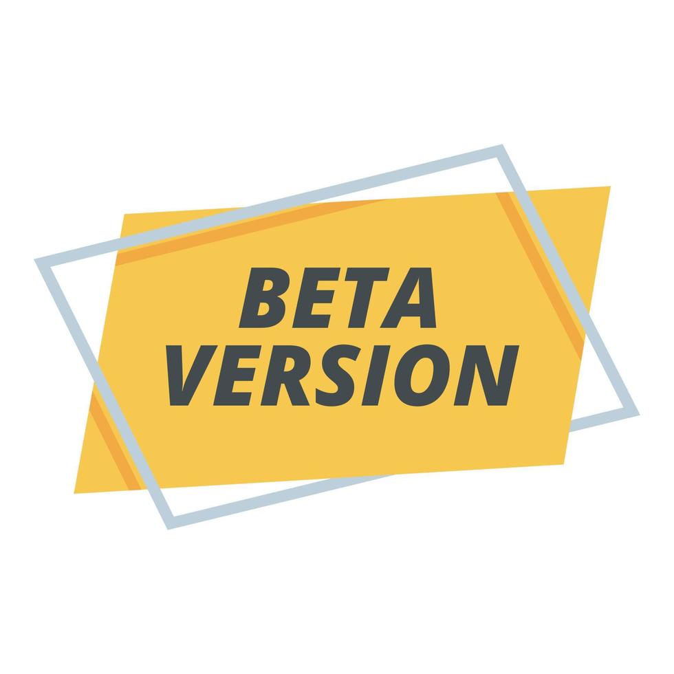 Online-Beta-Version Symbol Cartoon-Vektor. Web-Programm vektor