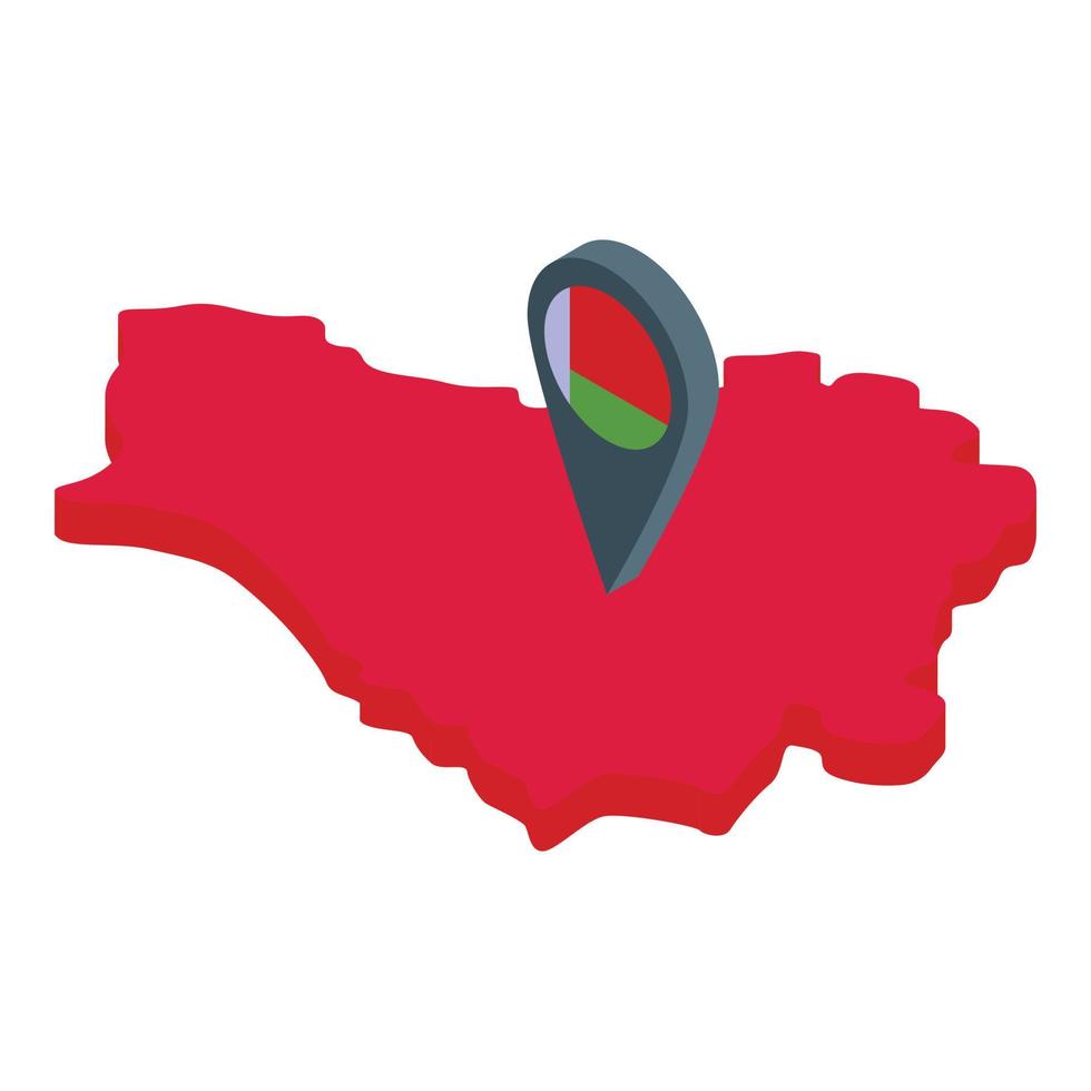 Vitryssland landmärke territorium ikon isometrisk vektor. resa natur vektor