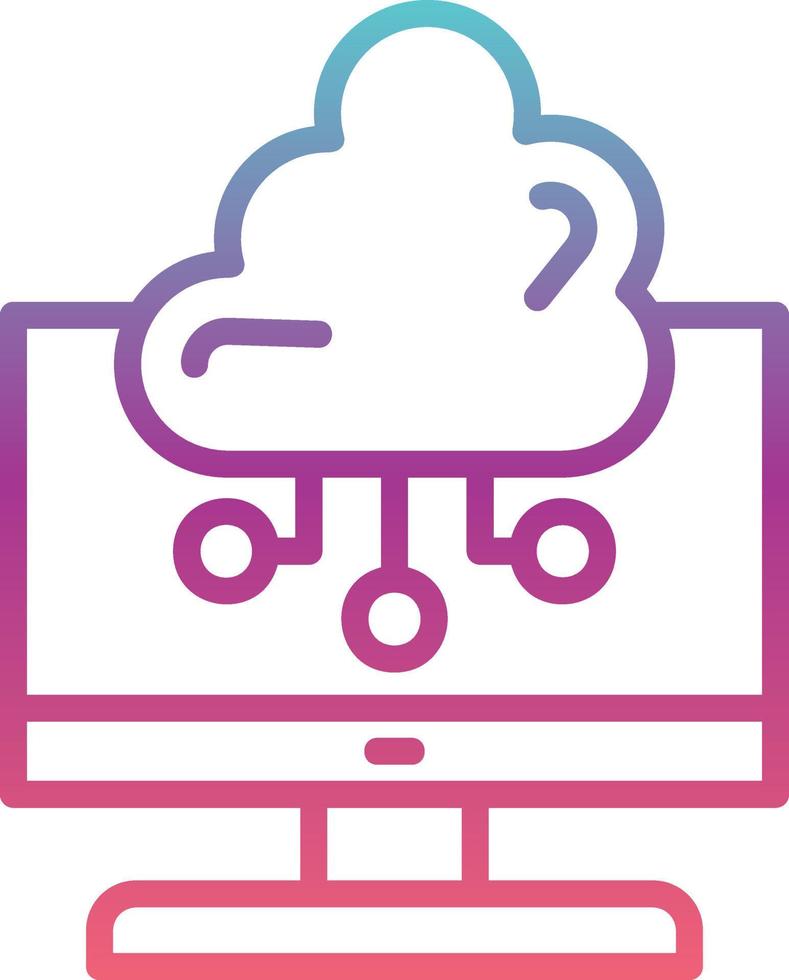 Cloud-Computing-Vektorsymbol vektor