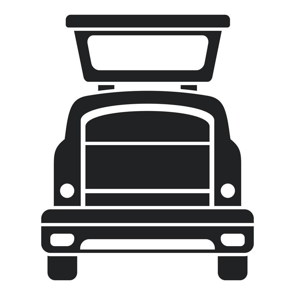 Lieferwagen-Kofferraum-Symbol einfacher Vektor. Fahrzeugtür vektor