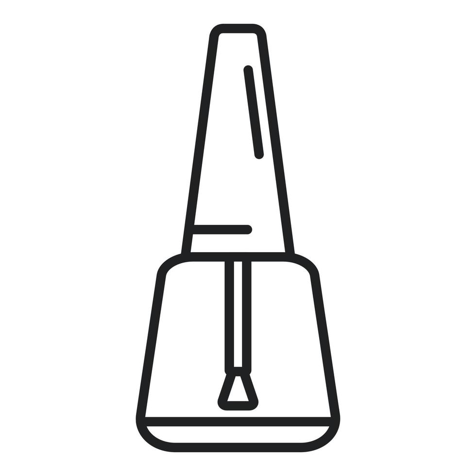 Polnischer Nagel Flaschensymbol Umrissvektor. Pflegesalon vektor