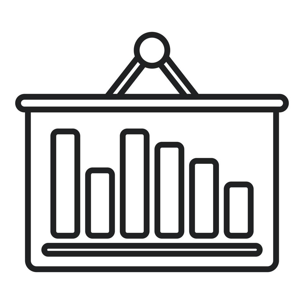 Stimmzettel-Banner-Symbol Umrissvektor. Referendum Graph vektor