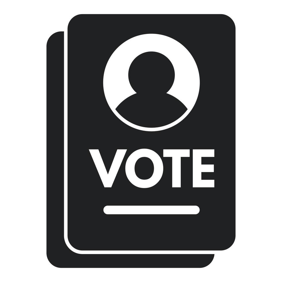 Abstimmungskandidaten-Symbol einfacher Vektor. Wahlumfrage vektor