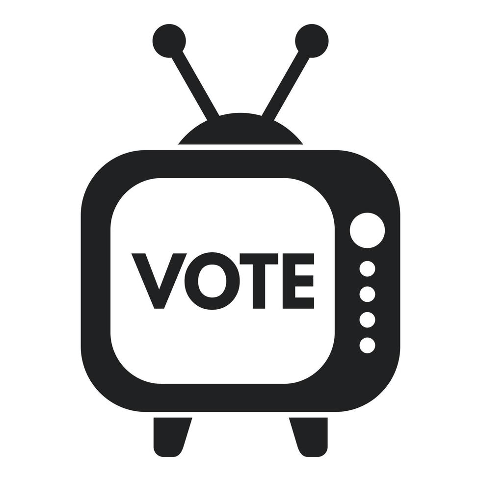 TV uppsättning rösta ikon enkel vektor. social val vektor
