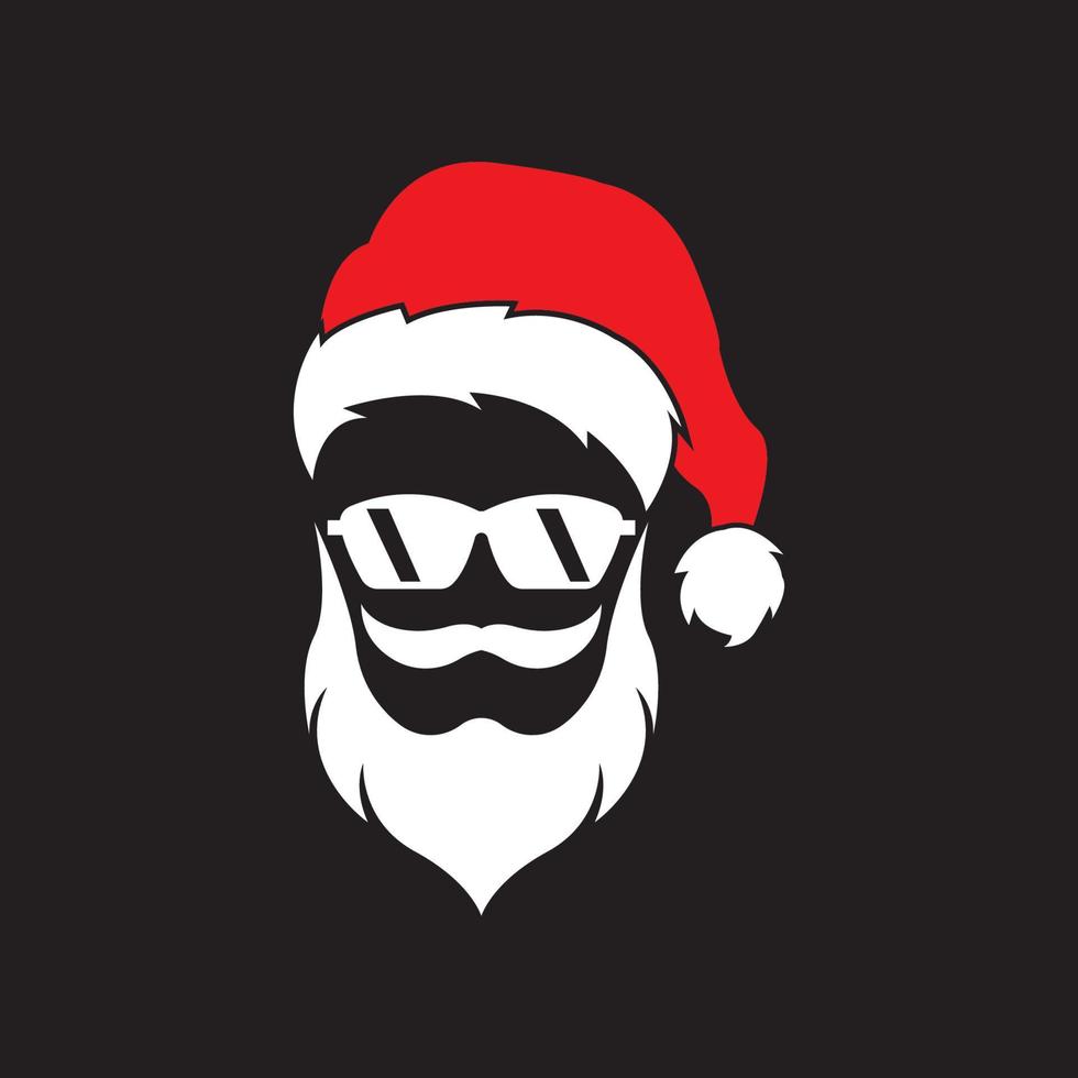 santa claus logotyp vektor illustration mall design