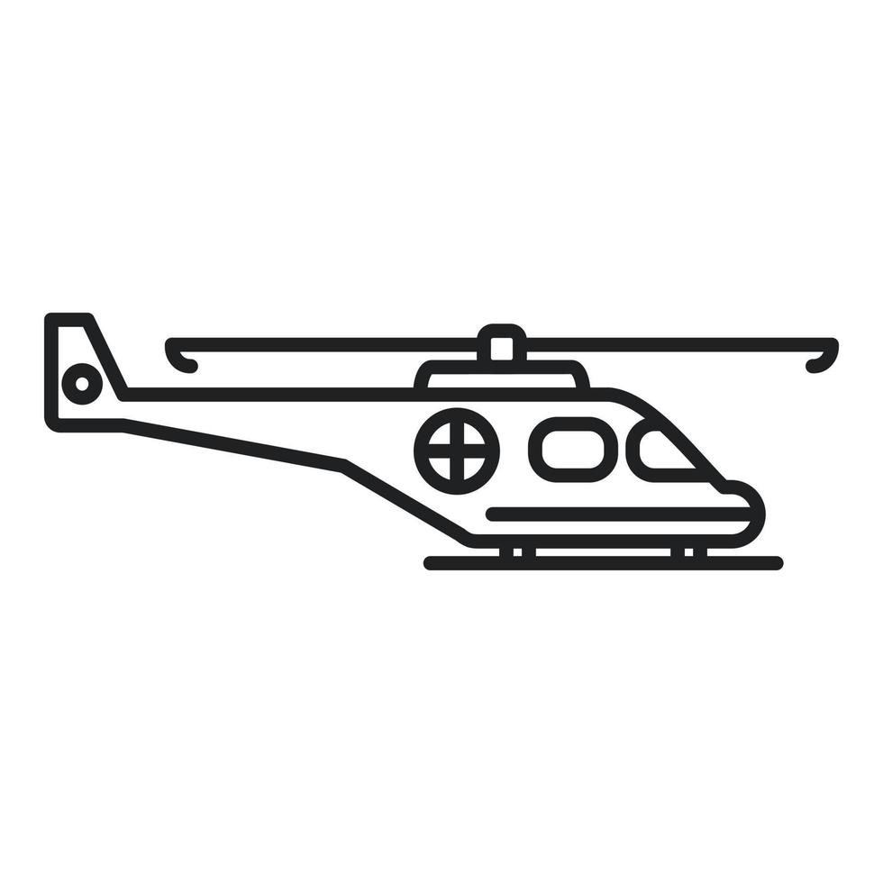 Apache Rettungshubschrauber Symbol Umrissvektor. Luftwächter vektor