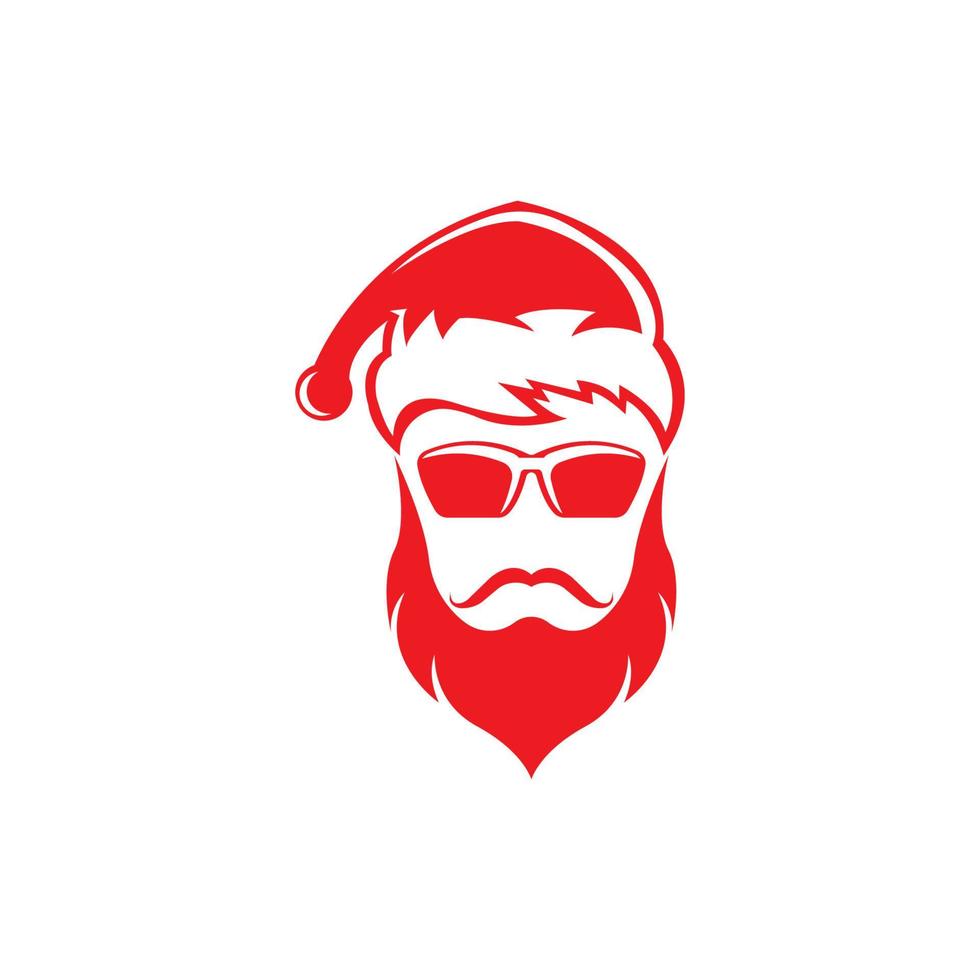 santa claus logotyp vektor illustration mall design