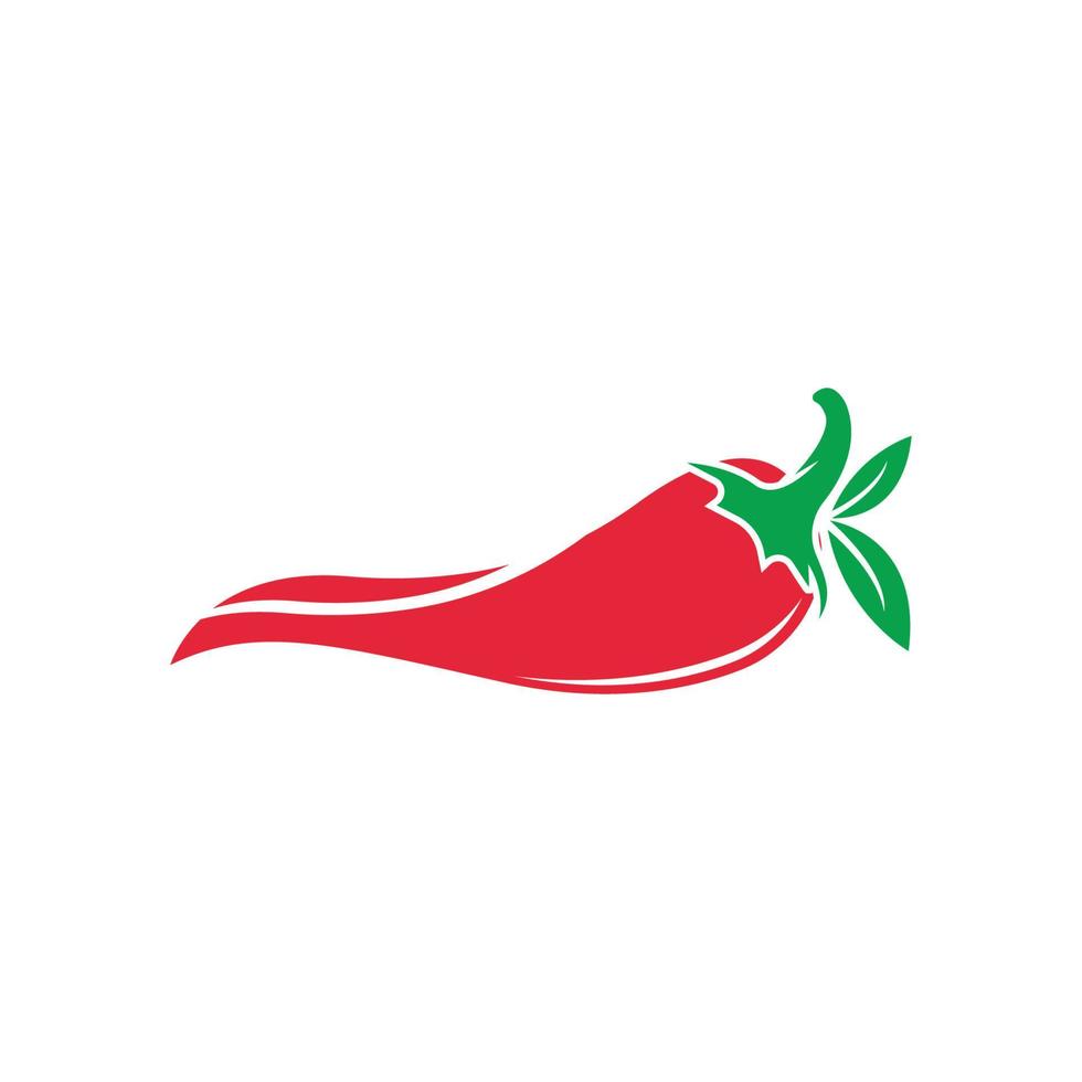 rotes Chili-Pfeffer-Symbol, Logo-Vektor-Illustration-Design vektor