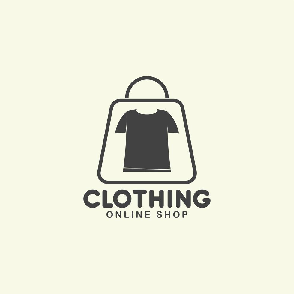 kleidung t-shirt online shop logo idee vektor